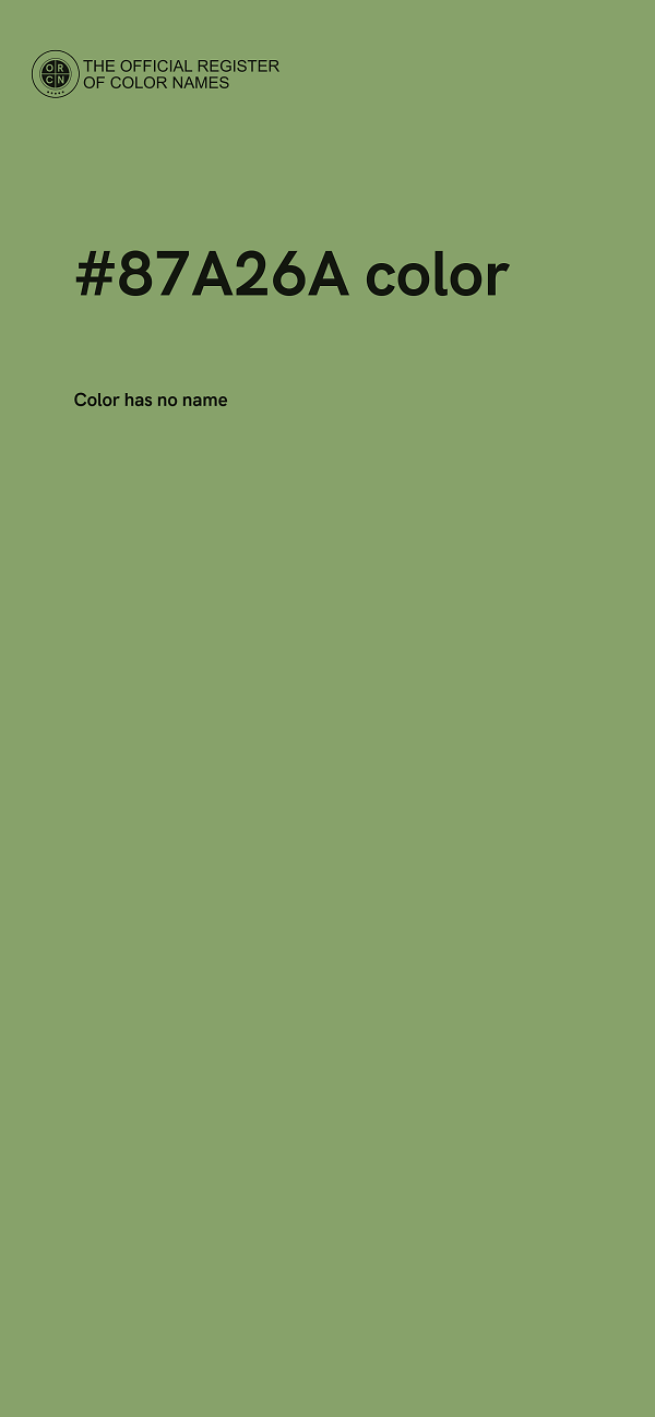 #87A26A color image