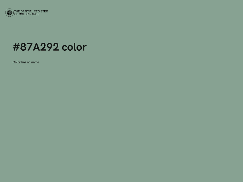 #87A292 color image