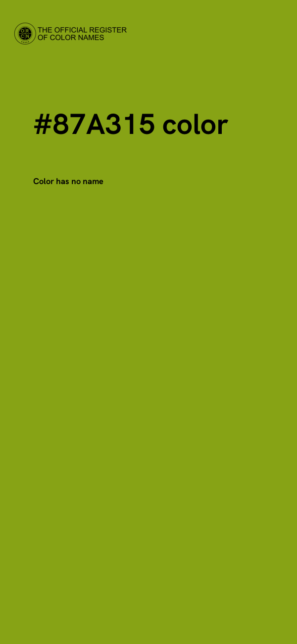 #87A315 color image