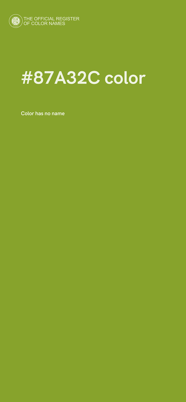 #87A32C color image