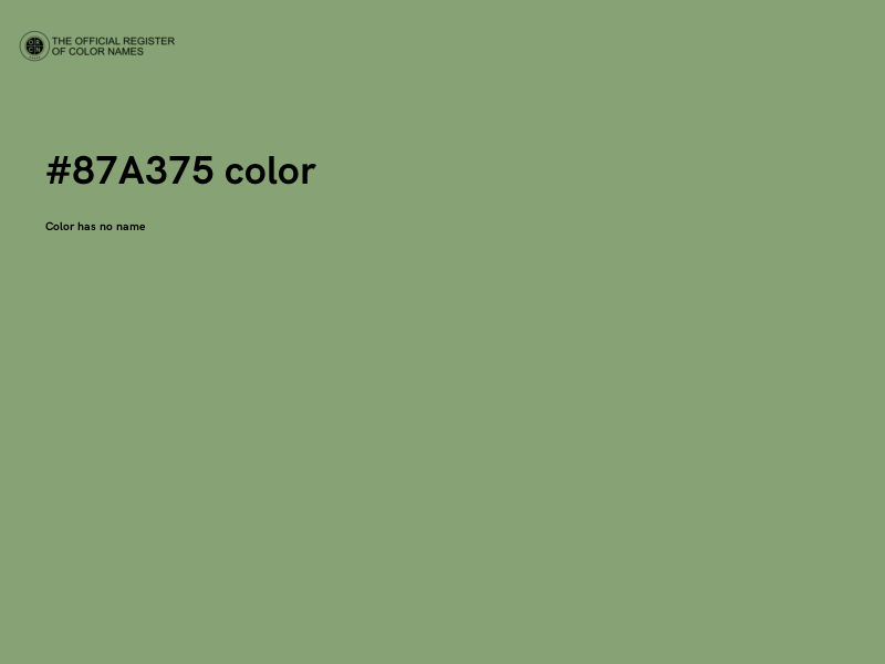 #87A375 color image