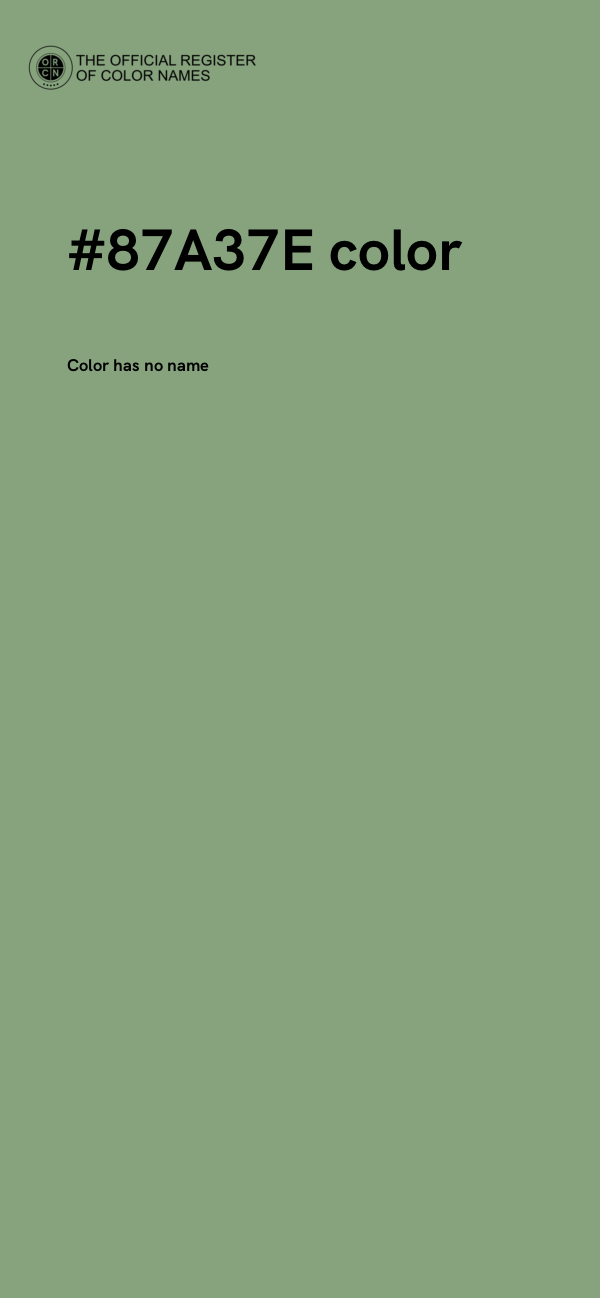 #87A37E color image