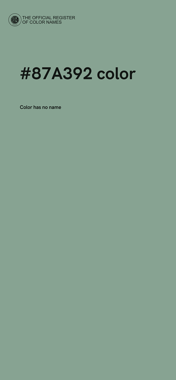 #87A392 color image