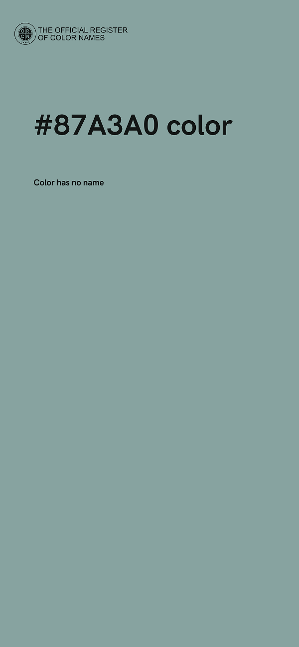 #87A3A0 color image