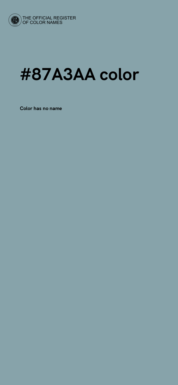 #87A3AA color image