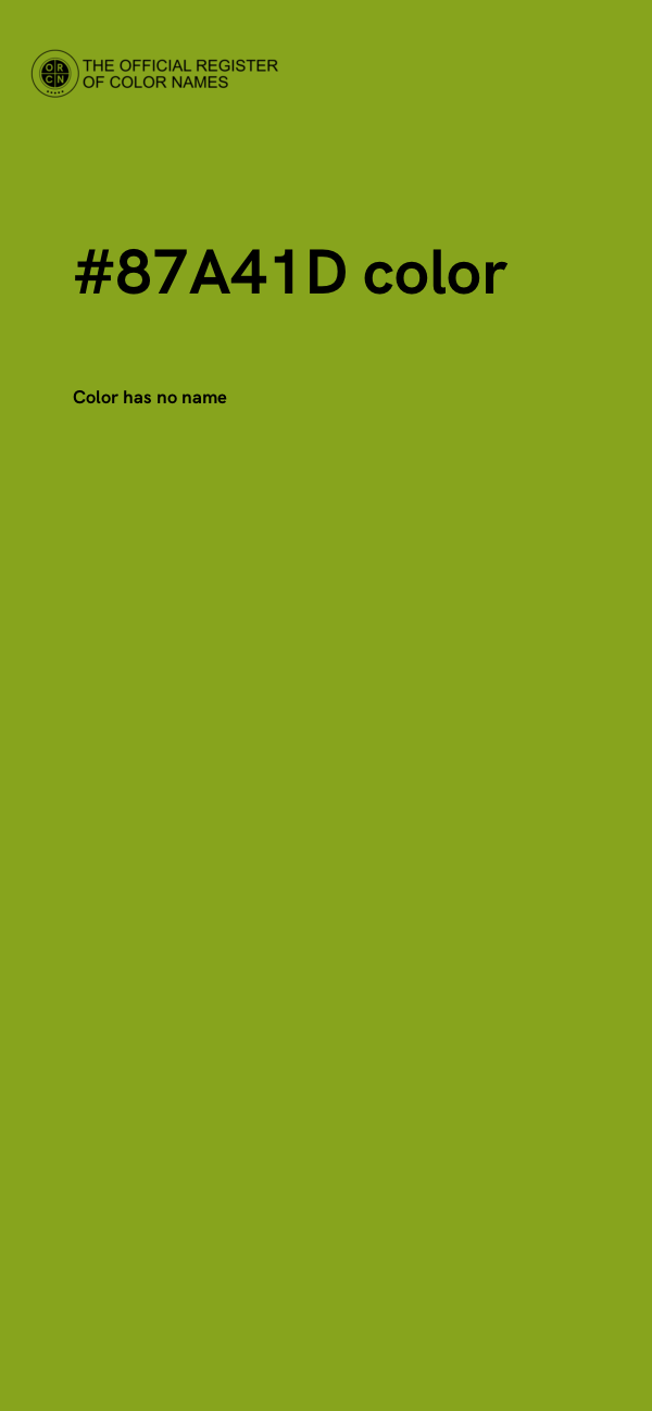#87A41D color image