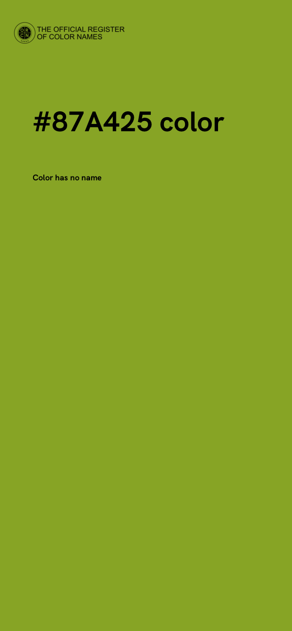 #87A425 color image