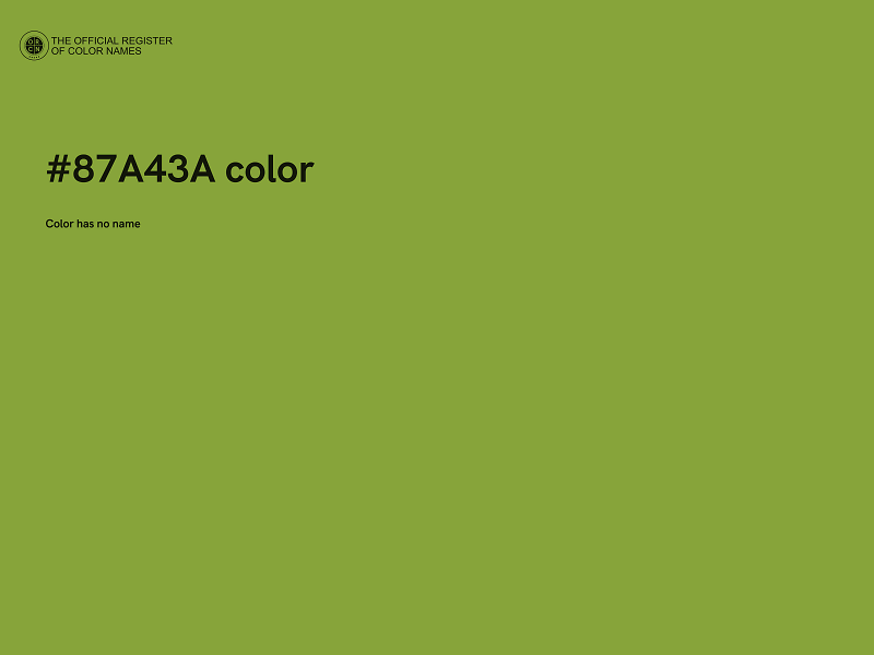 #87A43A color image