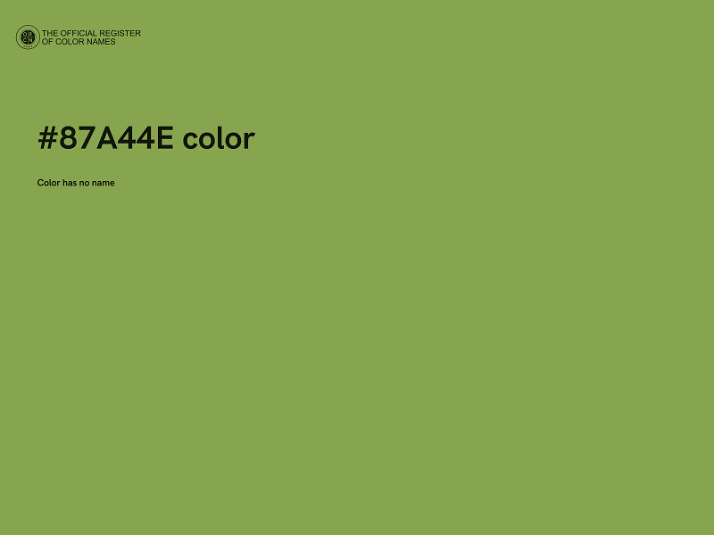 #87A44E color image