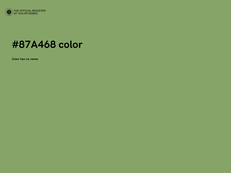 #87A468 color image