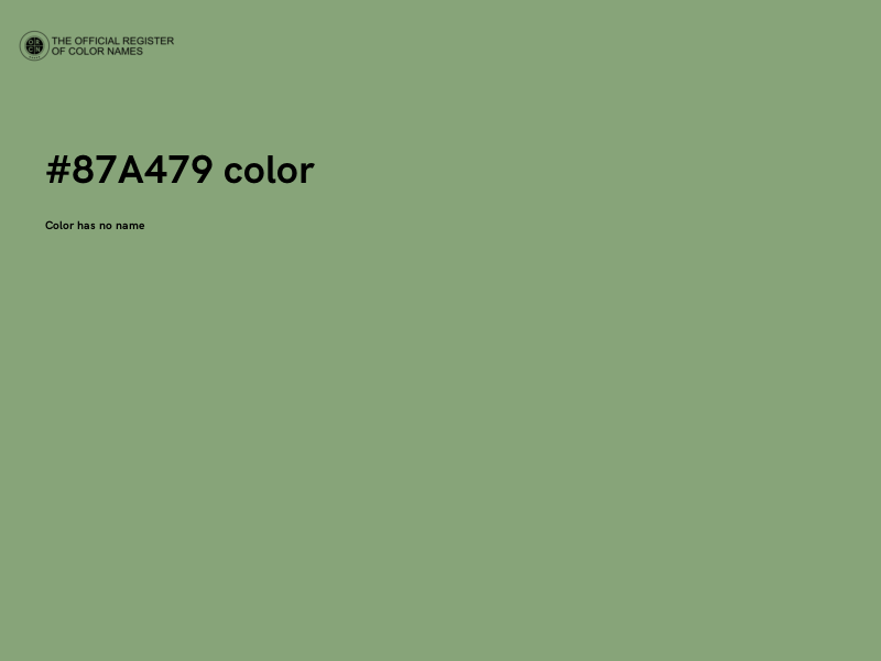 #87A479 color image