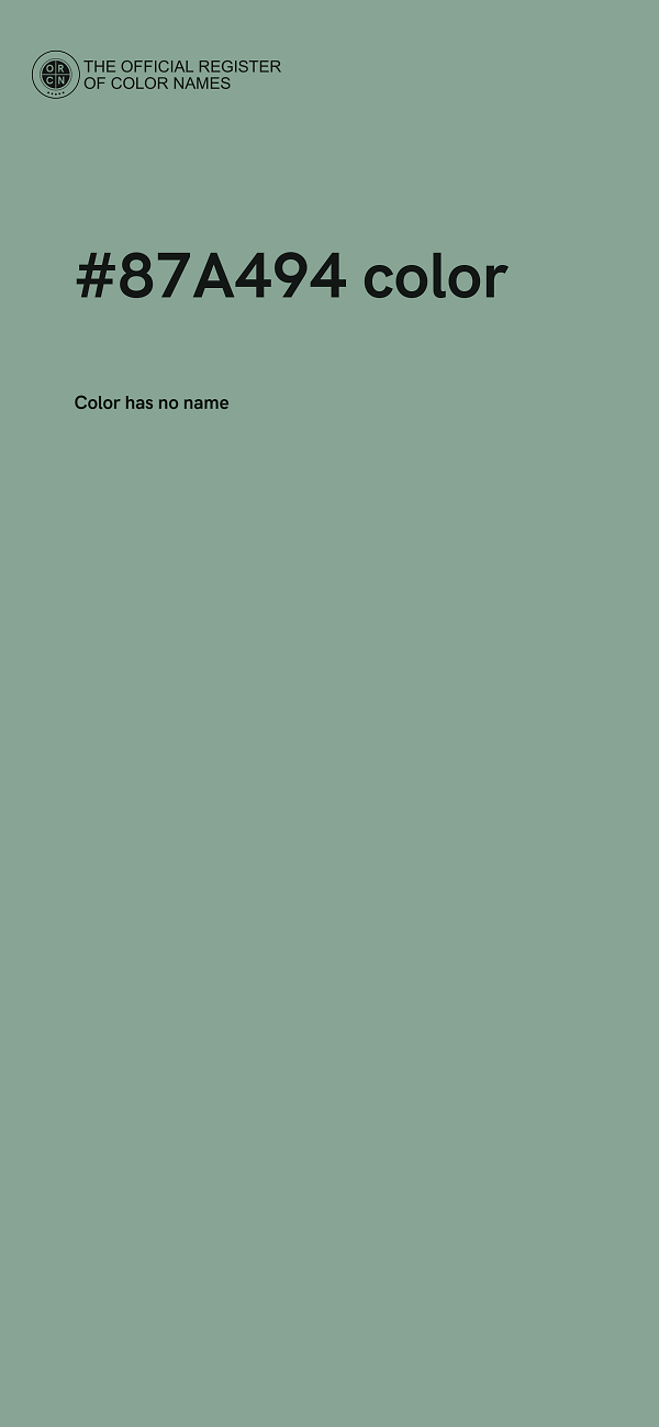 #87A494 color image