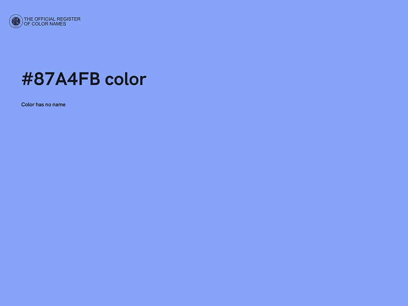 #87A4FB color image