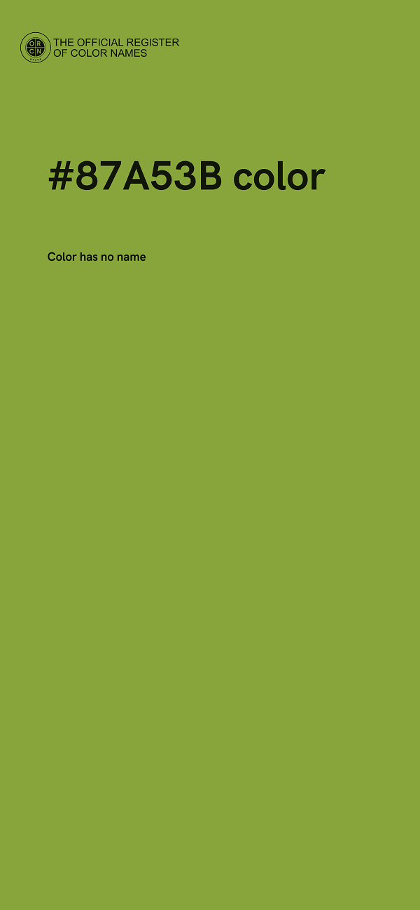#87A53B color image