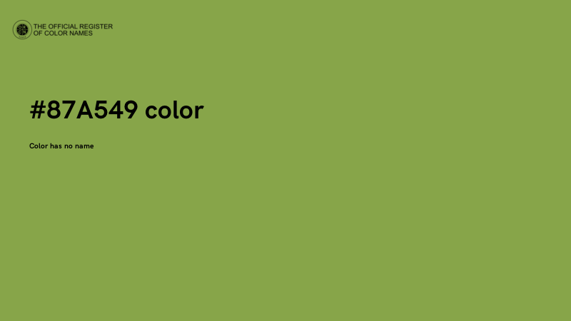 #87A549 color image
