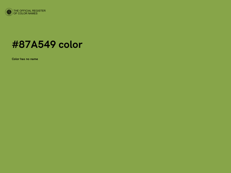 #87A549 color image