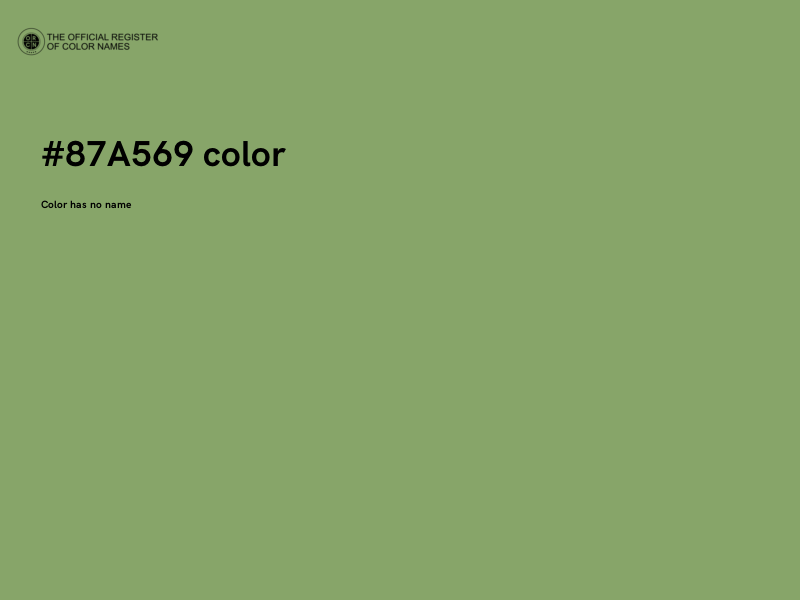 #87A569 color image