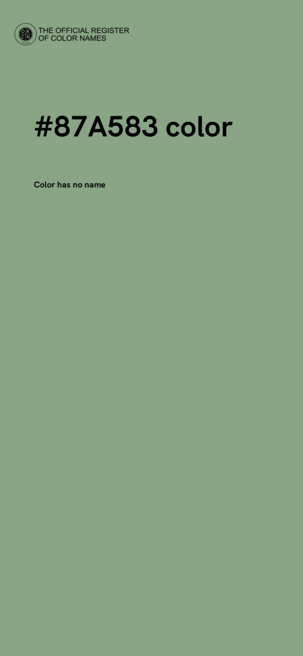 #87A583 color image