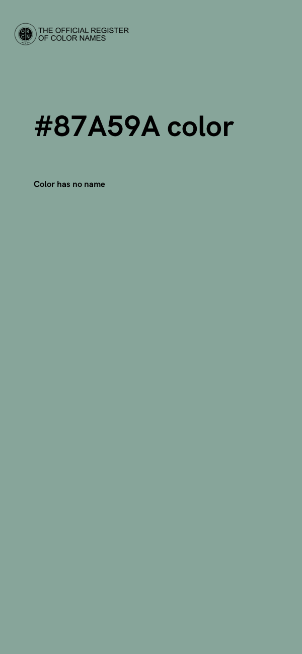 #87A59A color image