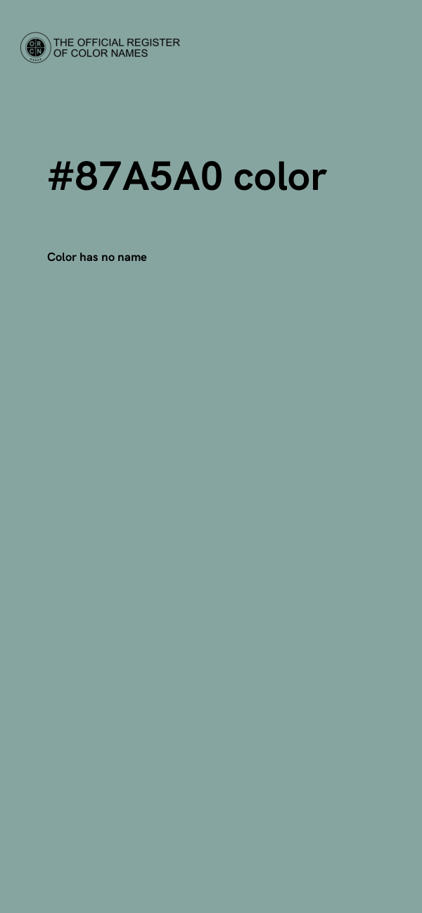 #87A5A0 color image