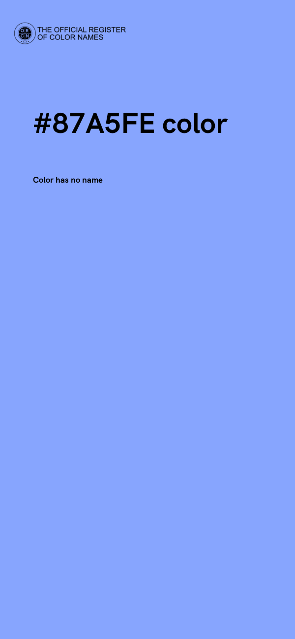 #87A5FE color image