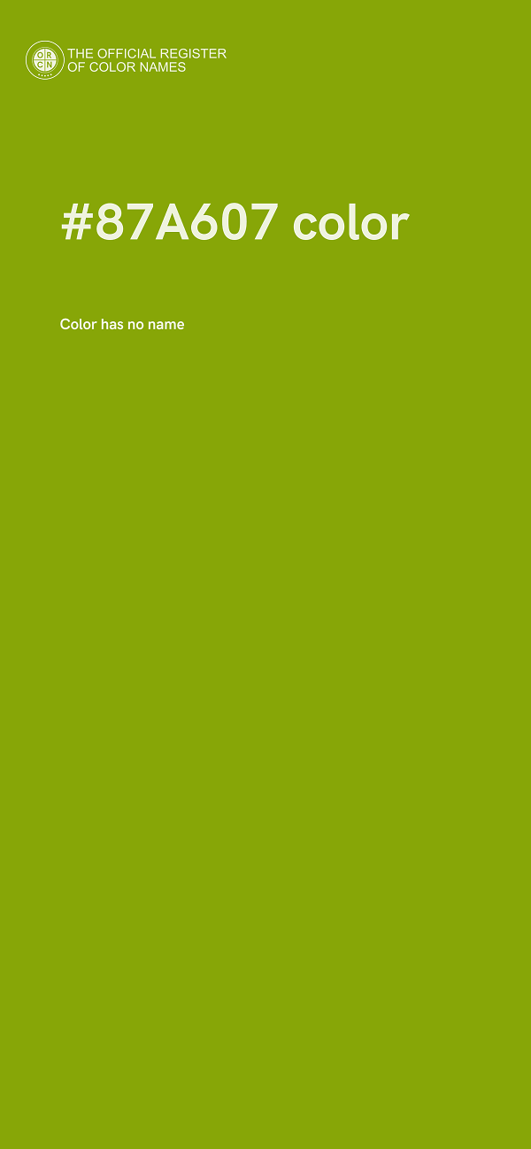 #87A607 color image