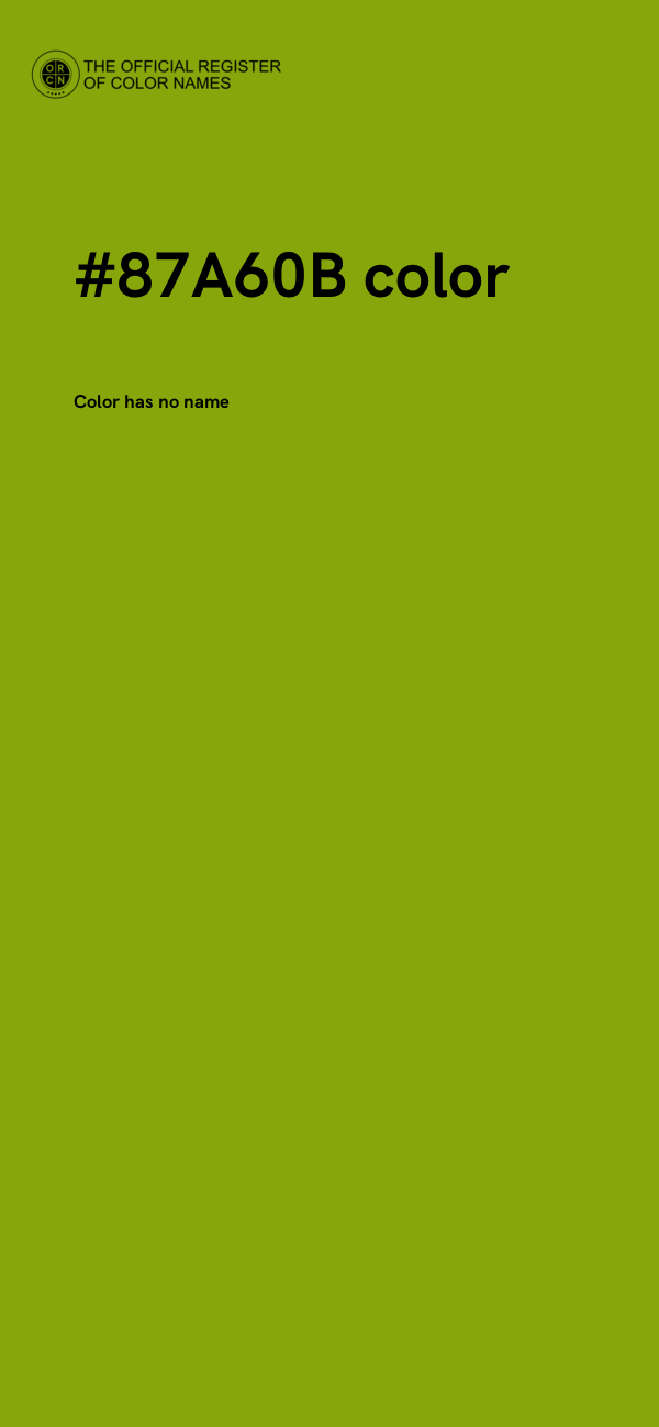 #87A60B color image