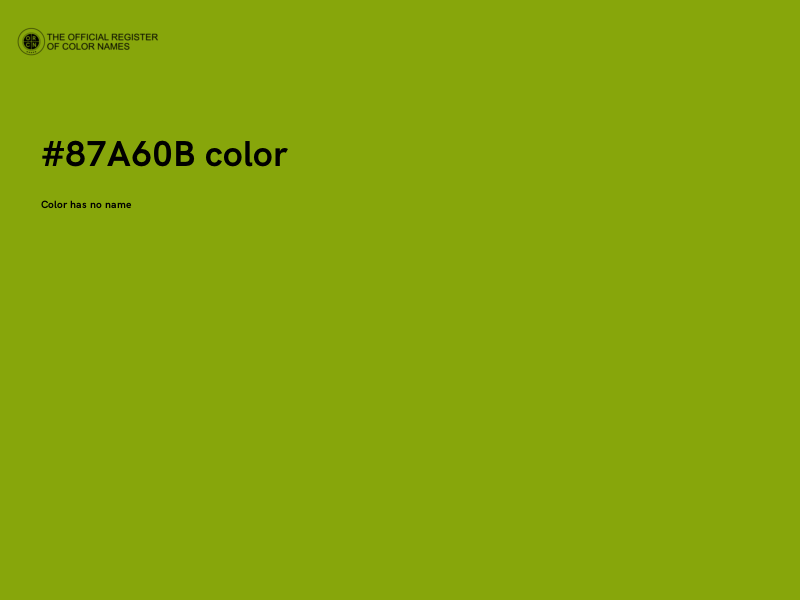 #87A60B color image