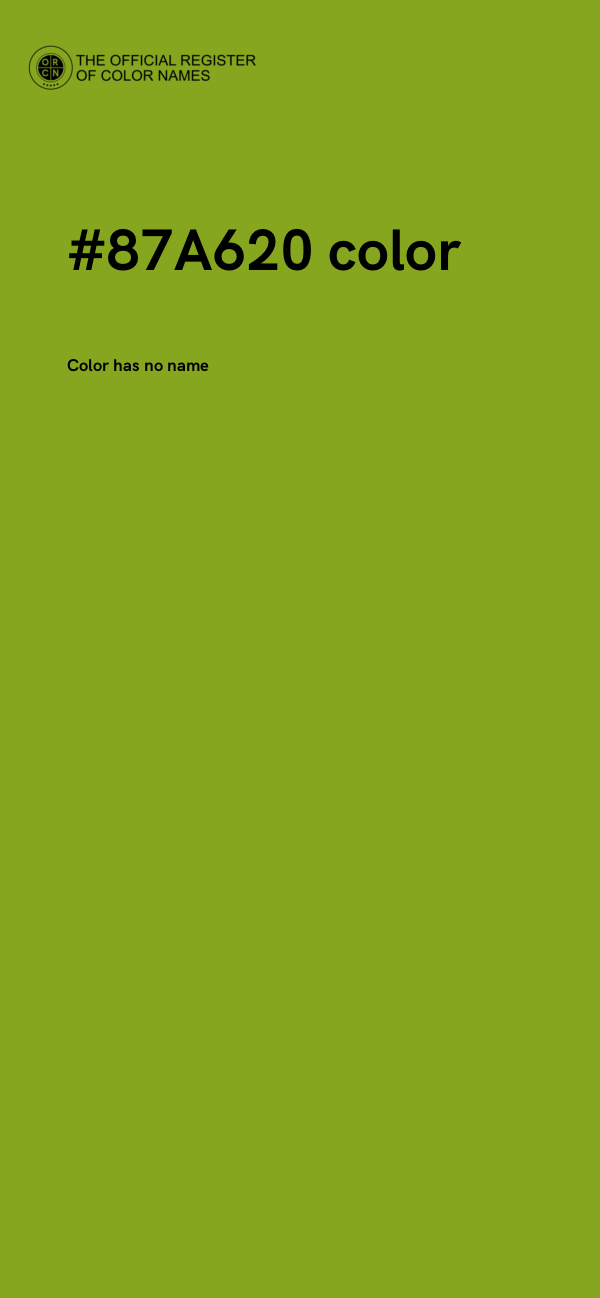 #87A620 color image