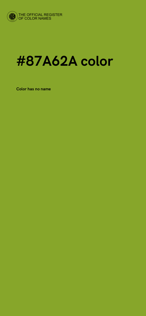 #87A62A color image