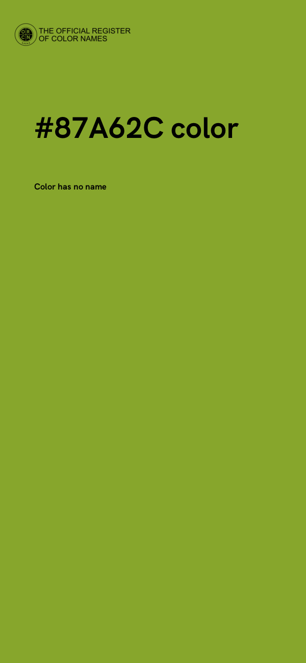 #87A62C color image