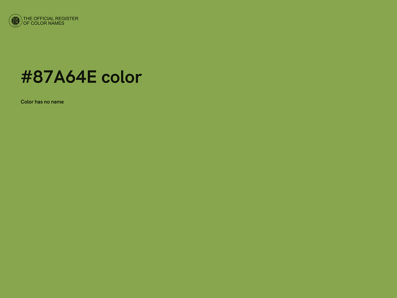 #87A64E color image