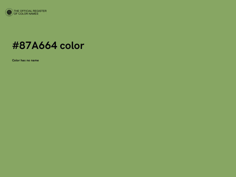 #87A664 color image