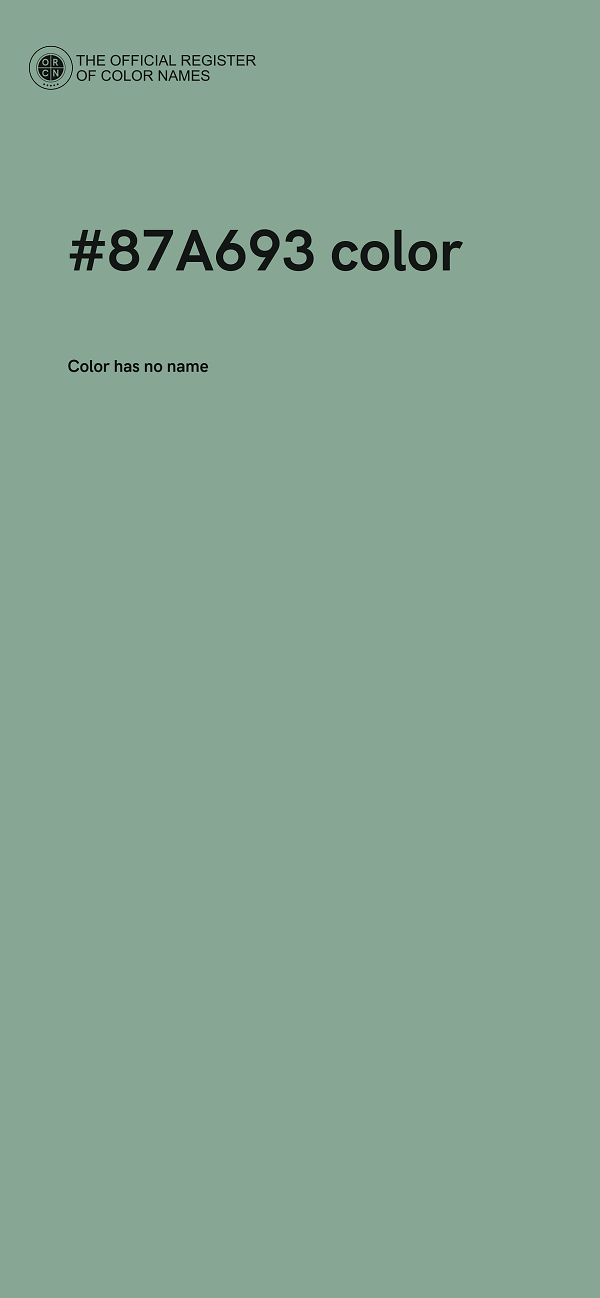 #87A693 color image