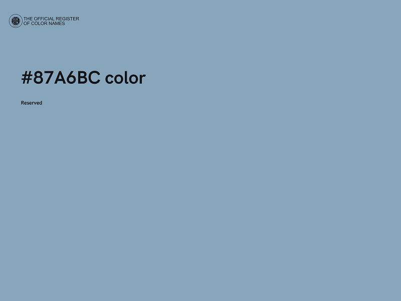 #87A6BC color image