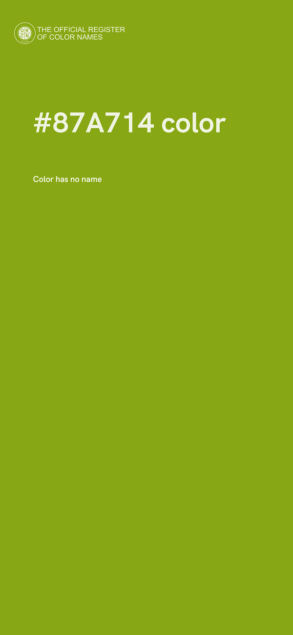 #87A714 color image