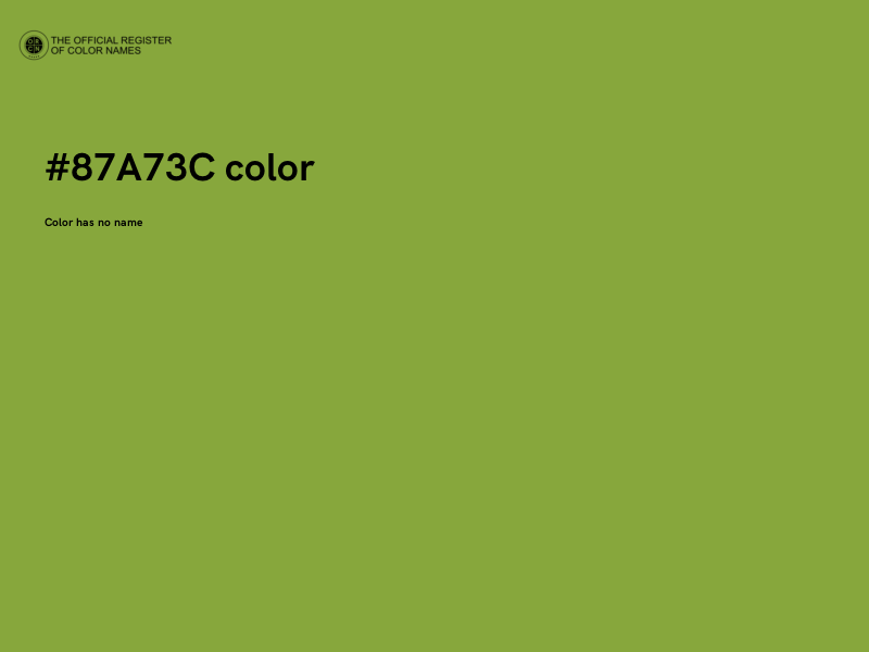 #87A73C color image