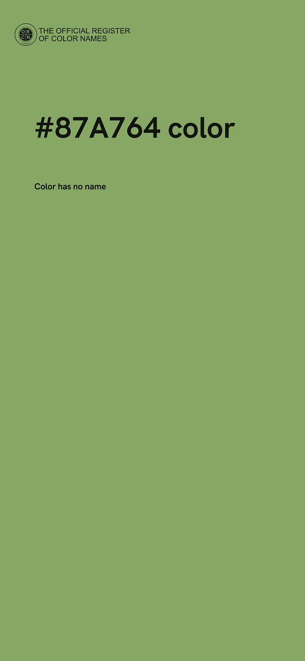 #87A764 color image