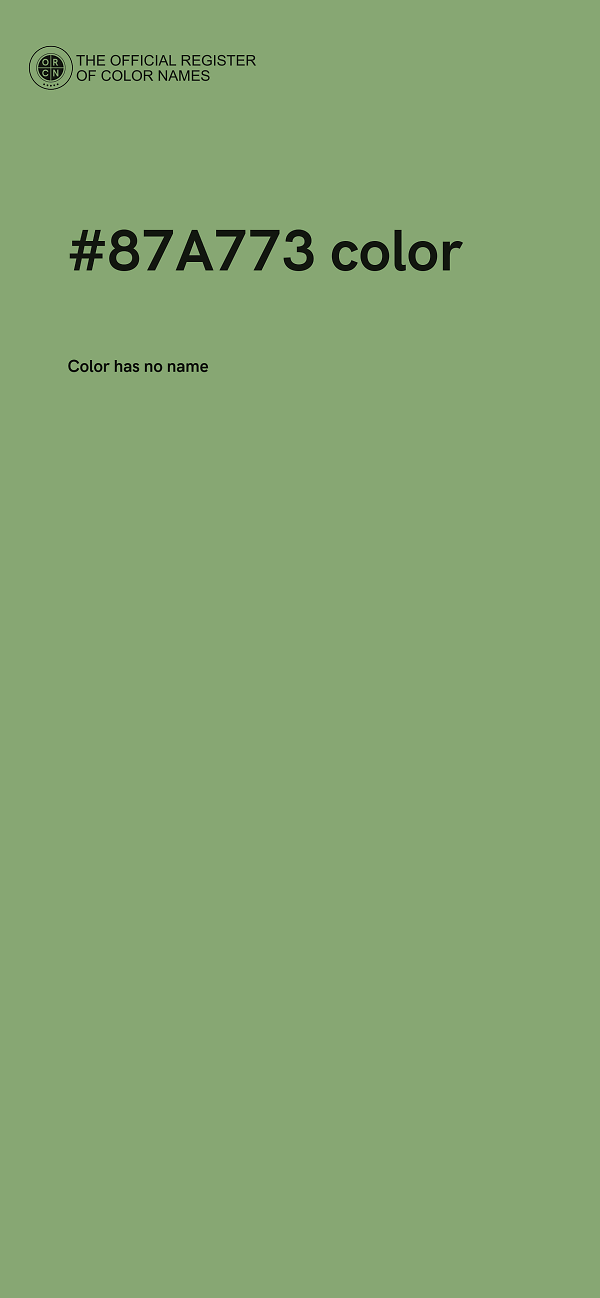 #87A773 color image