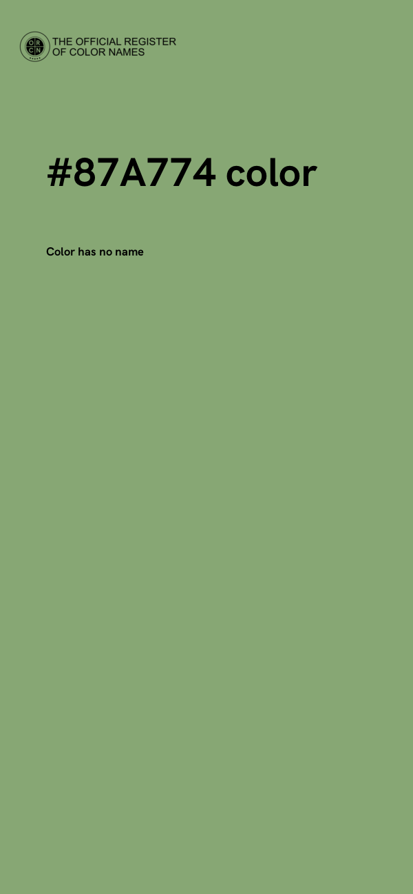 #87A774 color image