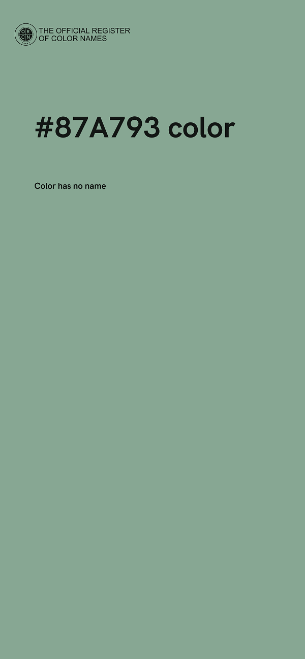 #87A793 color image