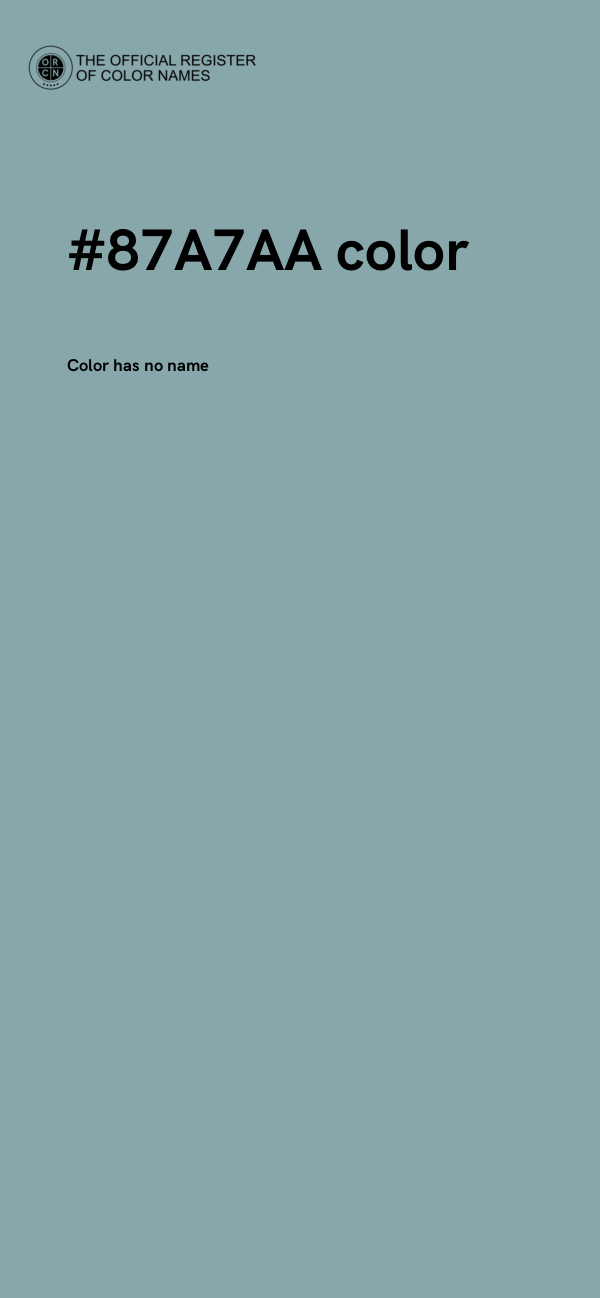 #87A7AA color image