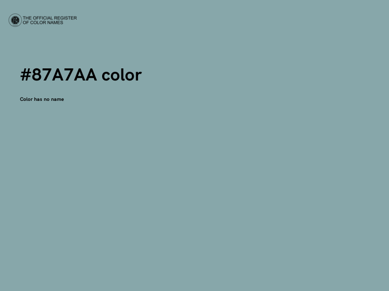 #87A7AA color image