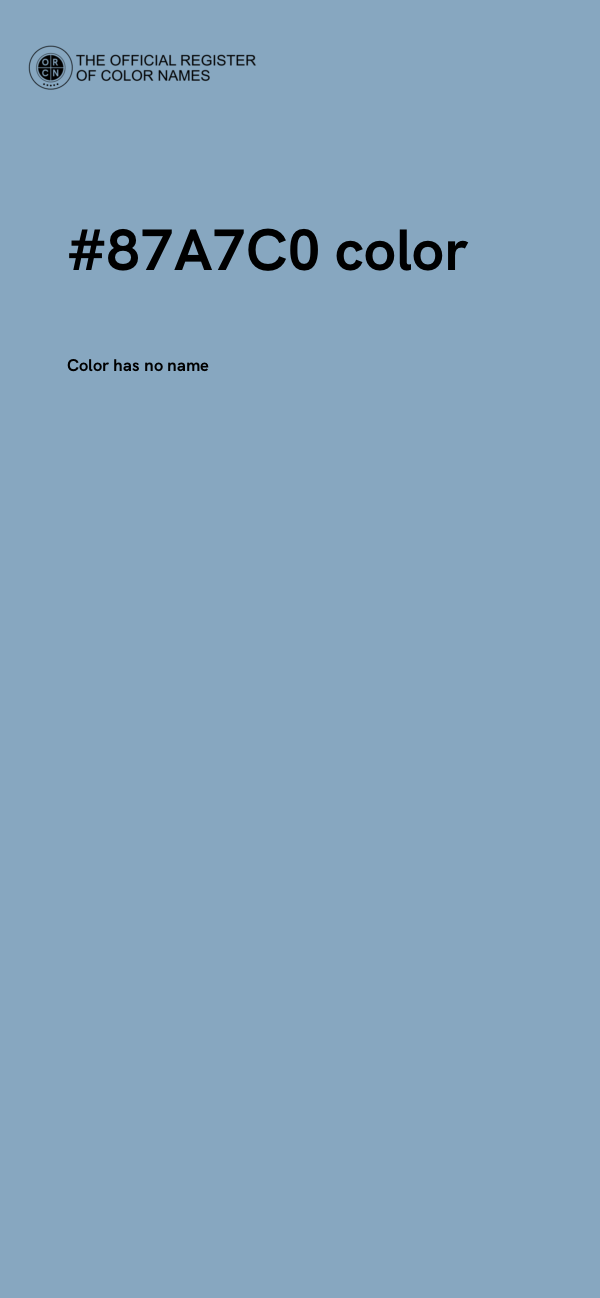 #87A7C0 color image