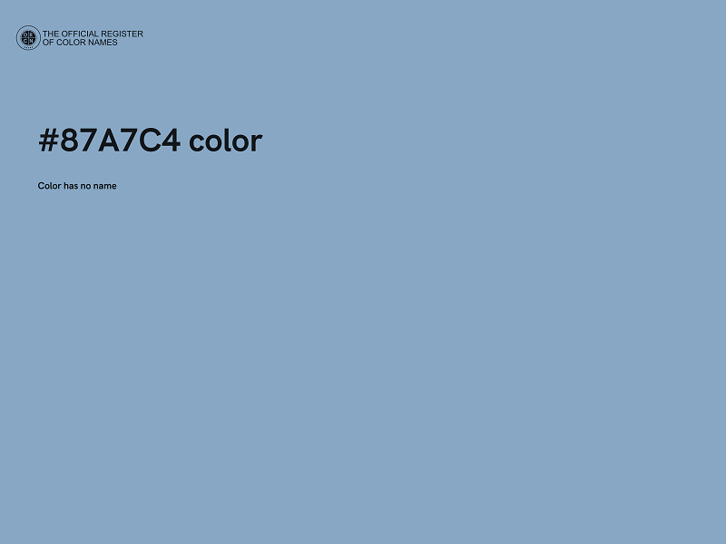 #87A7C4 color image