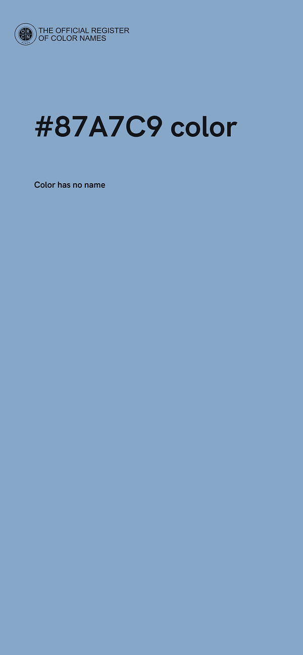 #87A7C9 color image