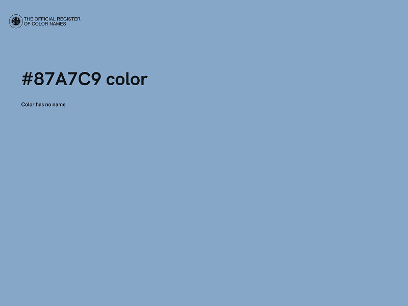 #87A7C9 color image