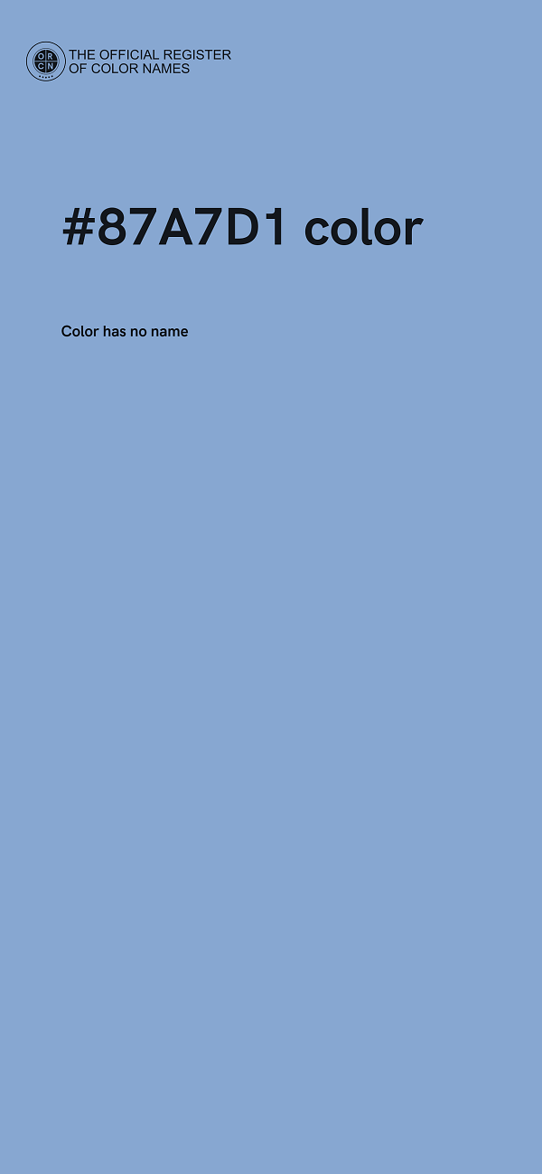 #87A7D1 color image