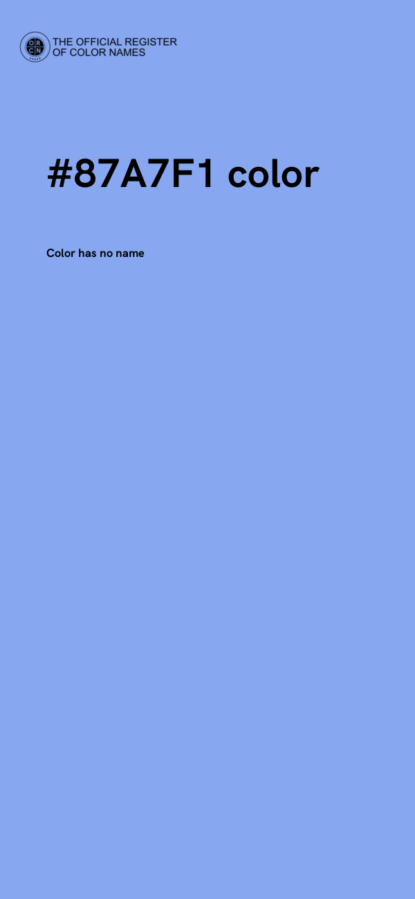 #87A7F1 color image