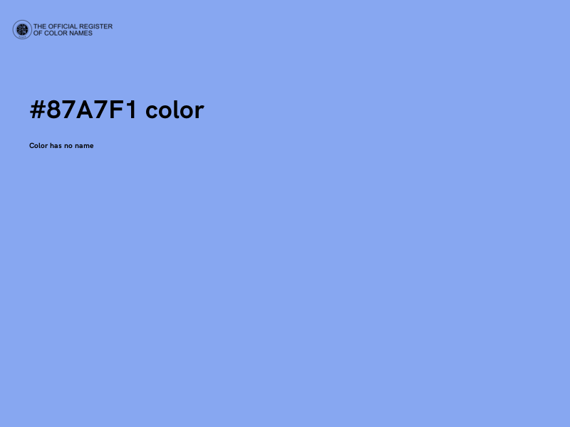 #87A7F1 color image